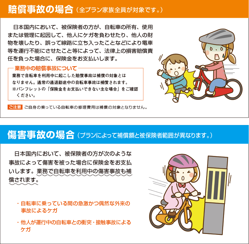 賠償事故の場合、傷害事故の場合