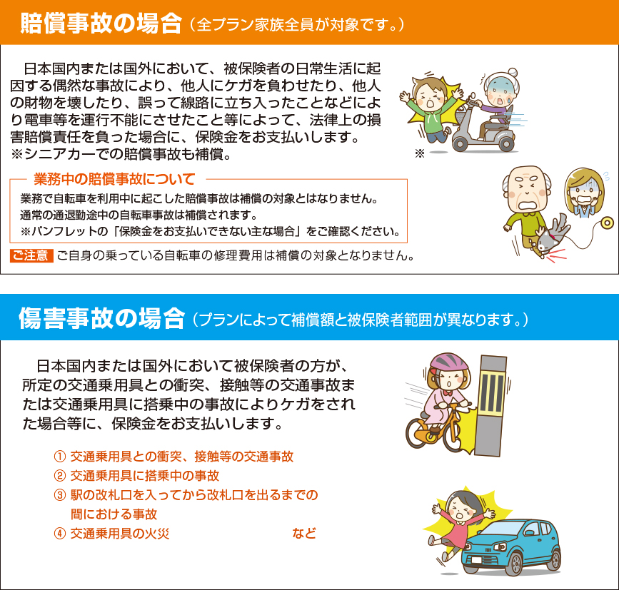 賠償事故の場合、傷害事故の場合